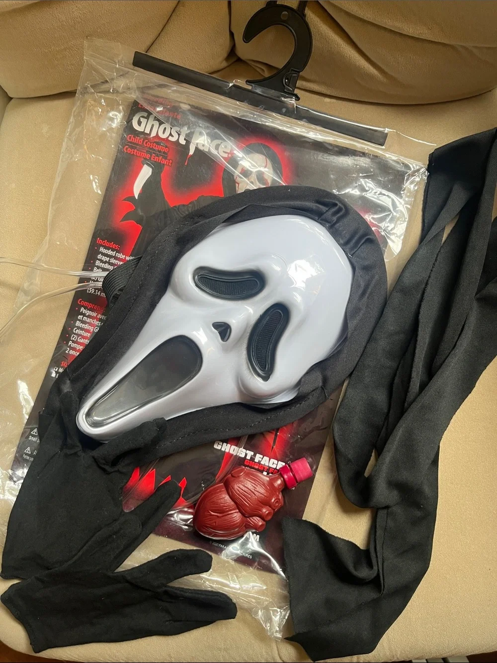 Classic Black Ghost Face Hooded Halloween Costume